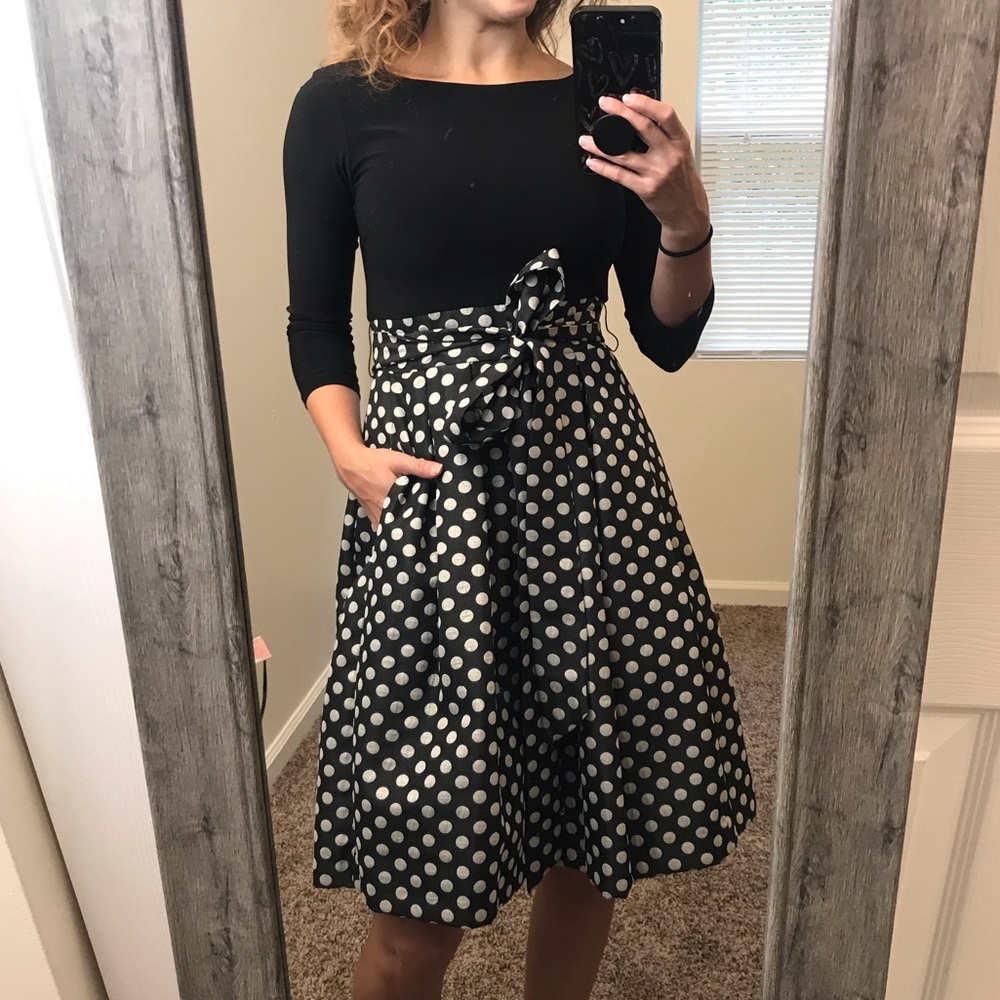 ♥️Vintage Polka Dot Tie Dress